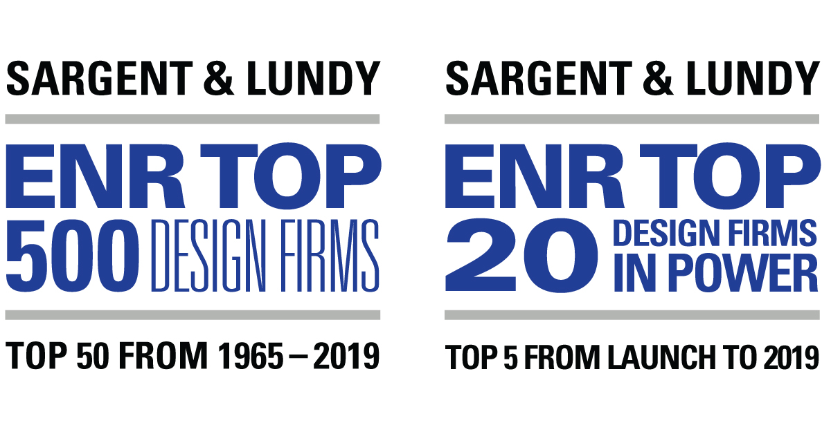 ENR Releases Top 500 Design Firms Issue; Sargent & Lundy Among Top Five in Power 
